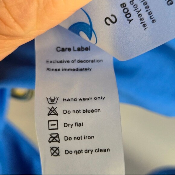 Cupshe One-Piece Monokini Swimsuit Sz S Blue New w/o tags - Picture 6 of 7